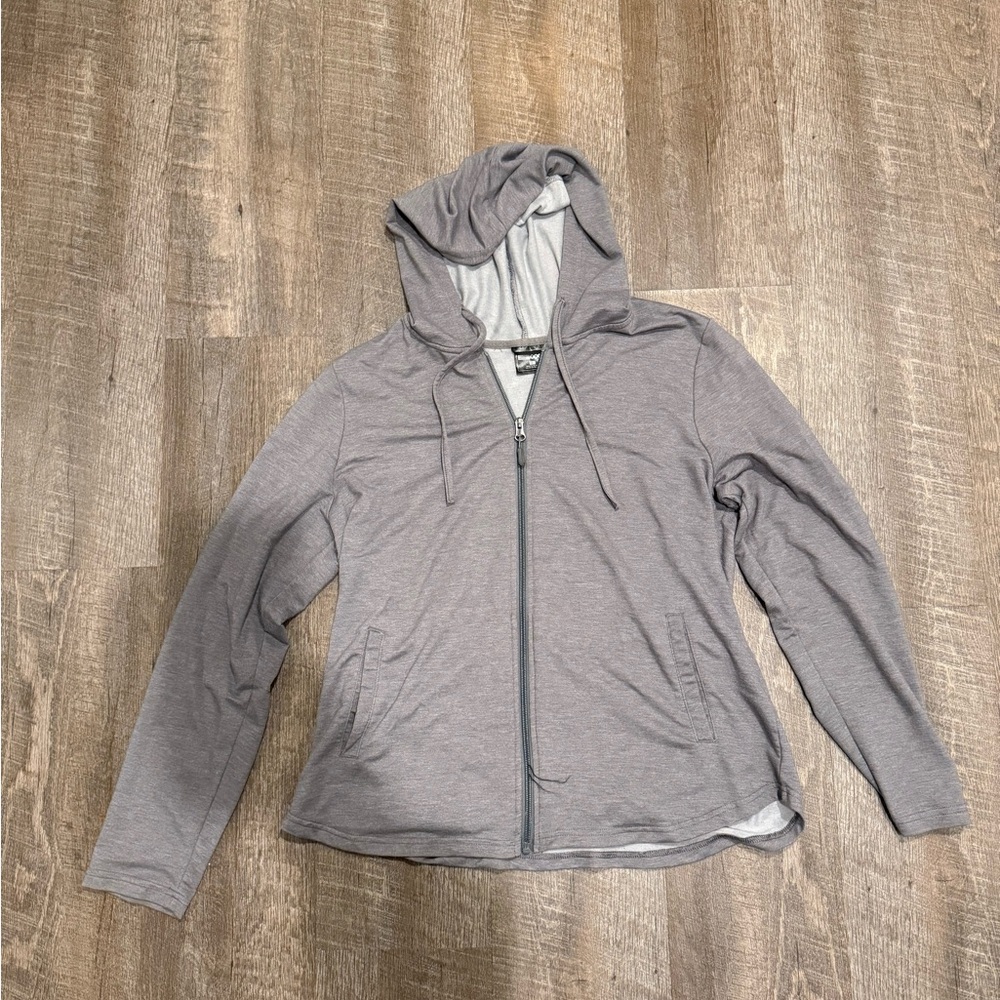 32 Degrees Light Gray Full-Zip Hoodie